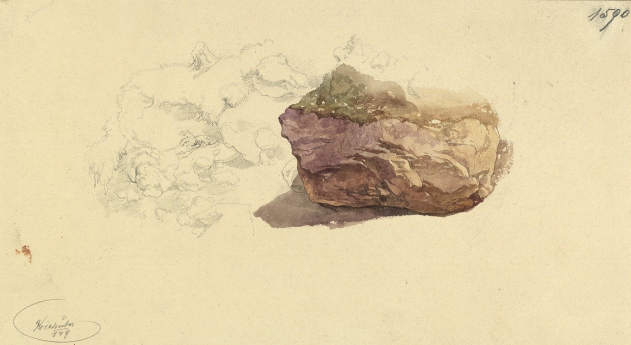 Estudo de rochas de Josef Kriehuber