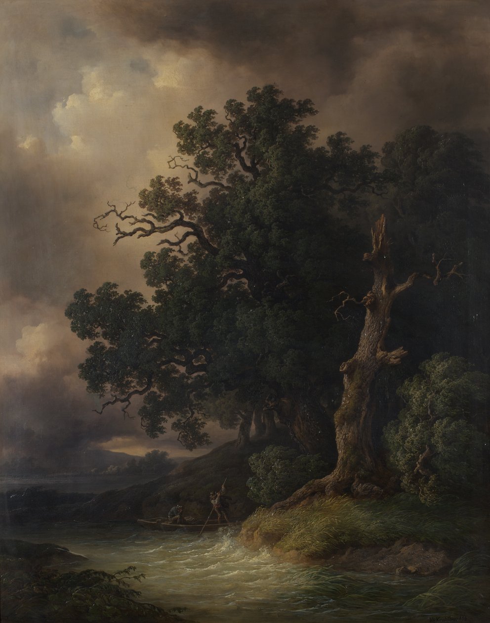 paisagem de trovoada de Josef Kriehuber