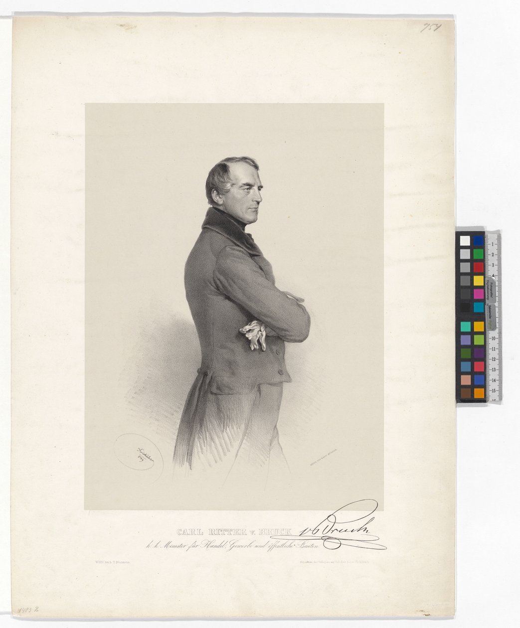 Karl Ludwig, Barão de Bruck de Josef Kriehuber
