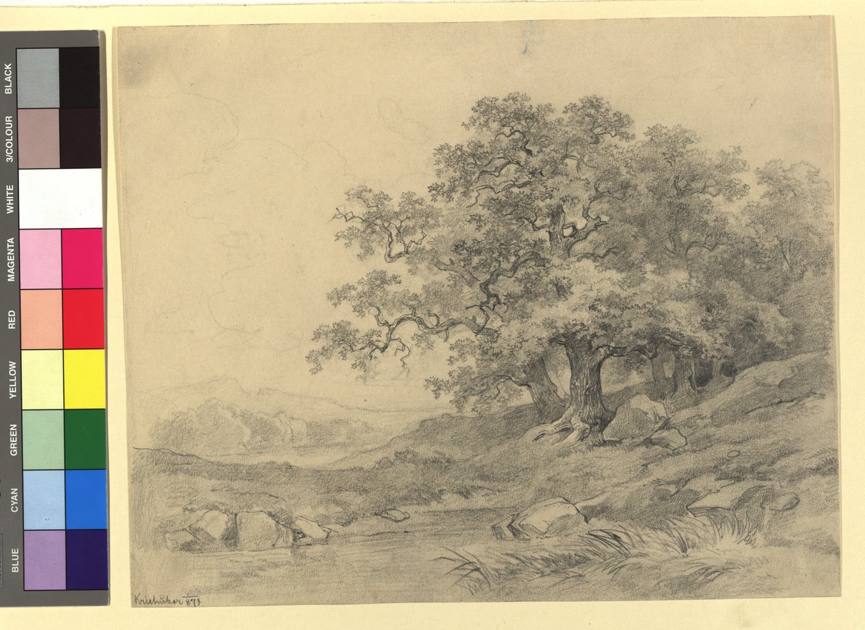 Estudo paisagístico de Josef Kriehuber