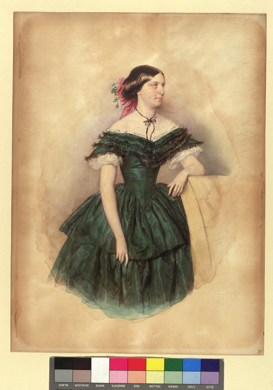 Violetta von Schmerling, casada com Bienerth de Josef Kriehuber