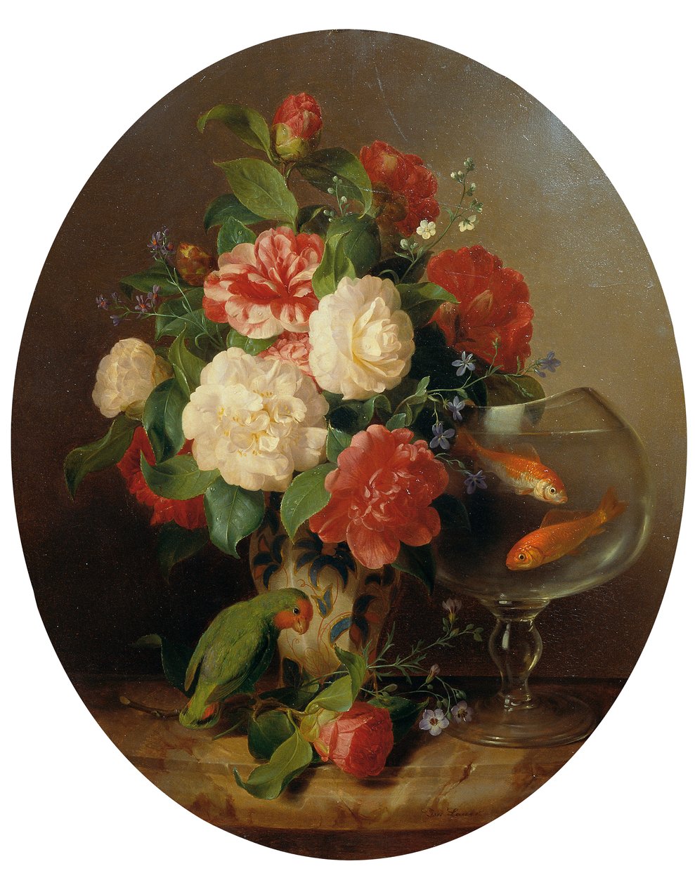 Peça de flor com aquário de Josef Lauer