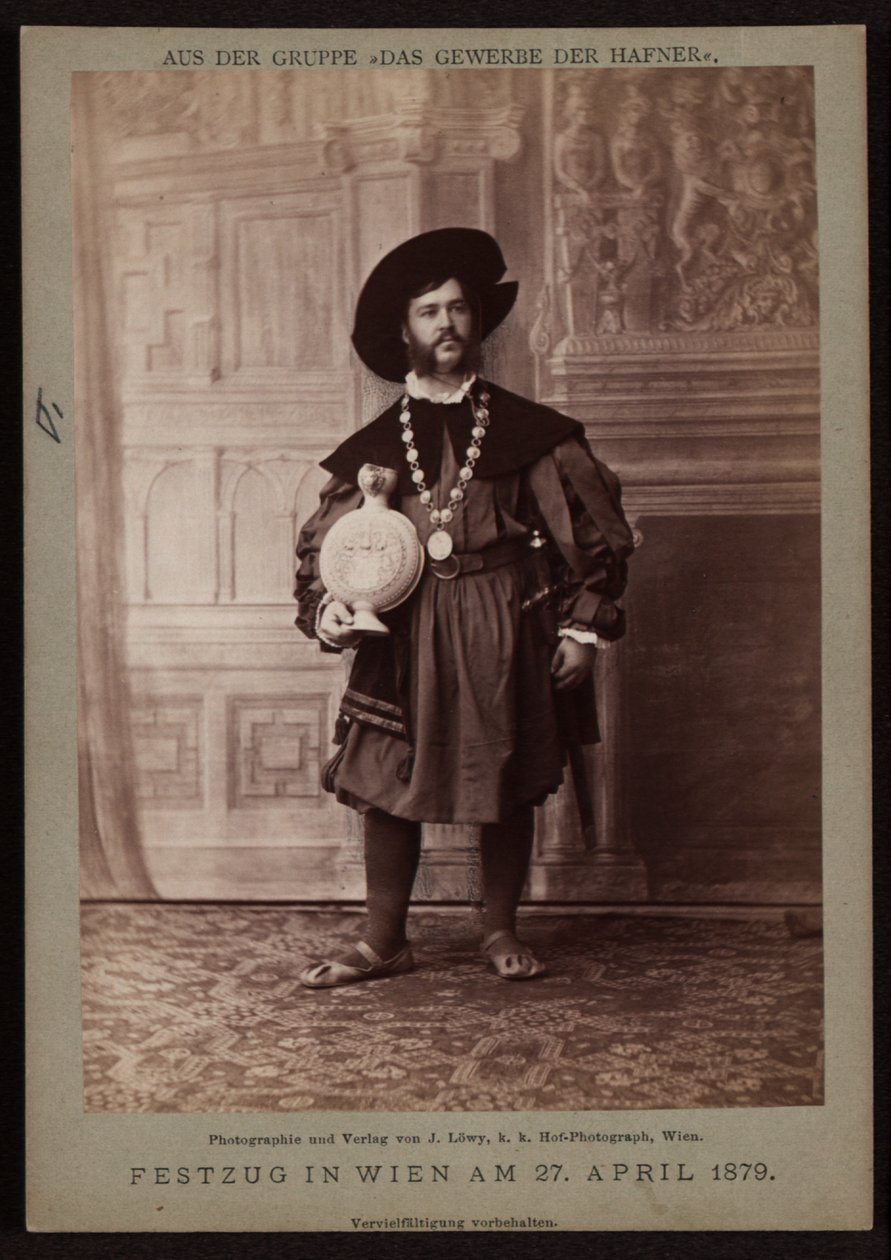 Jean Roth, chaminé-tecador no Desfile de Makart de 1879 de Josef Löwy