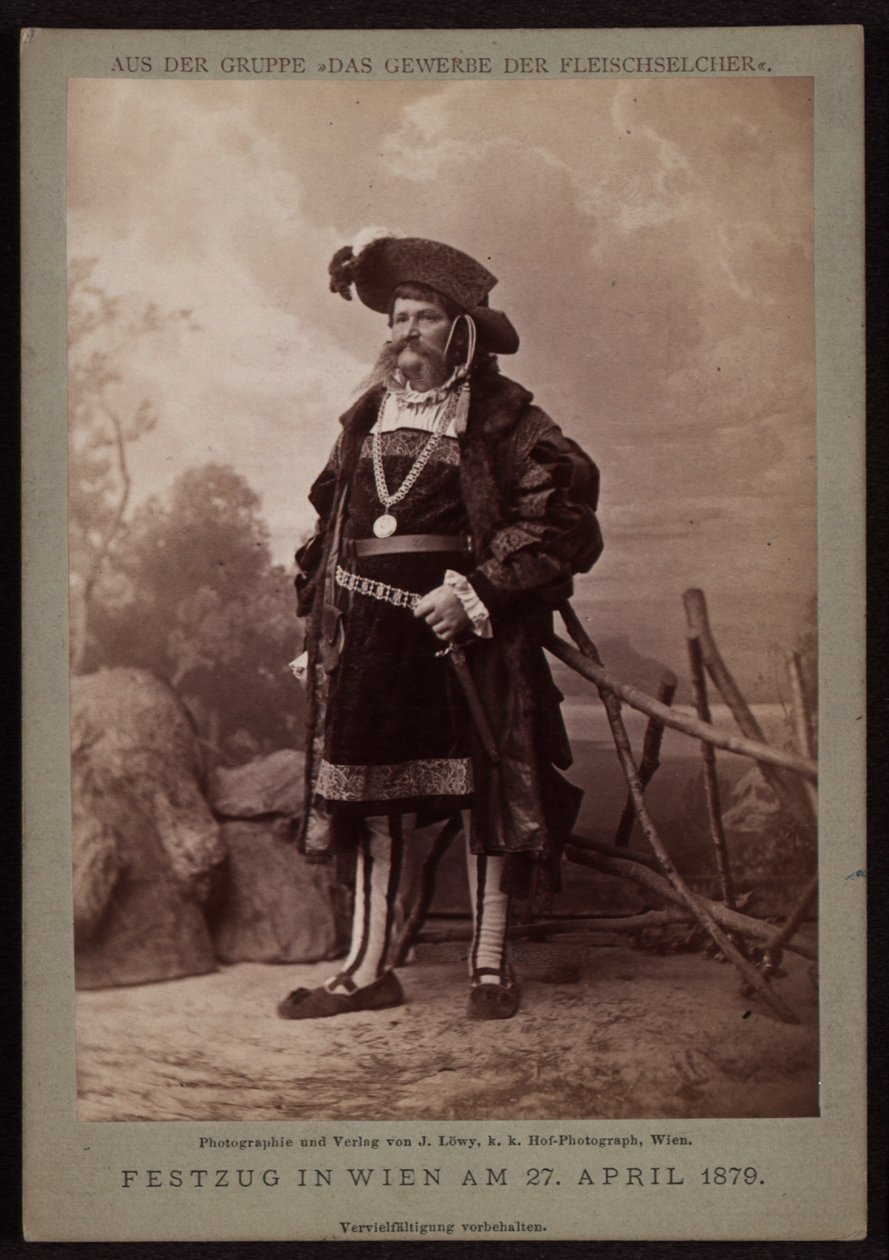 Jos. Ullmann, talhante no desfile do Makart de 1879 de Josef Löwy