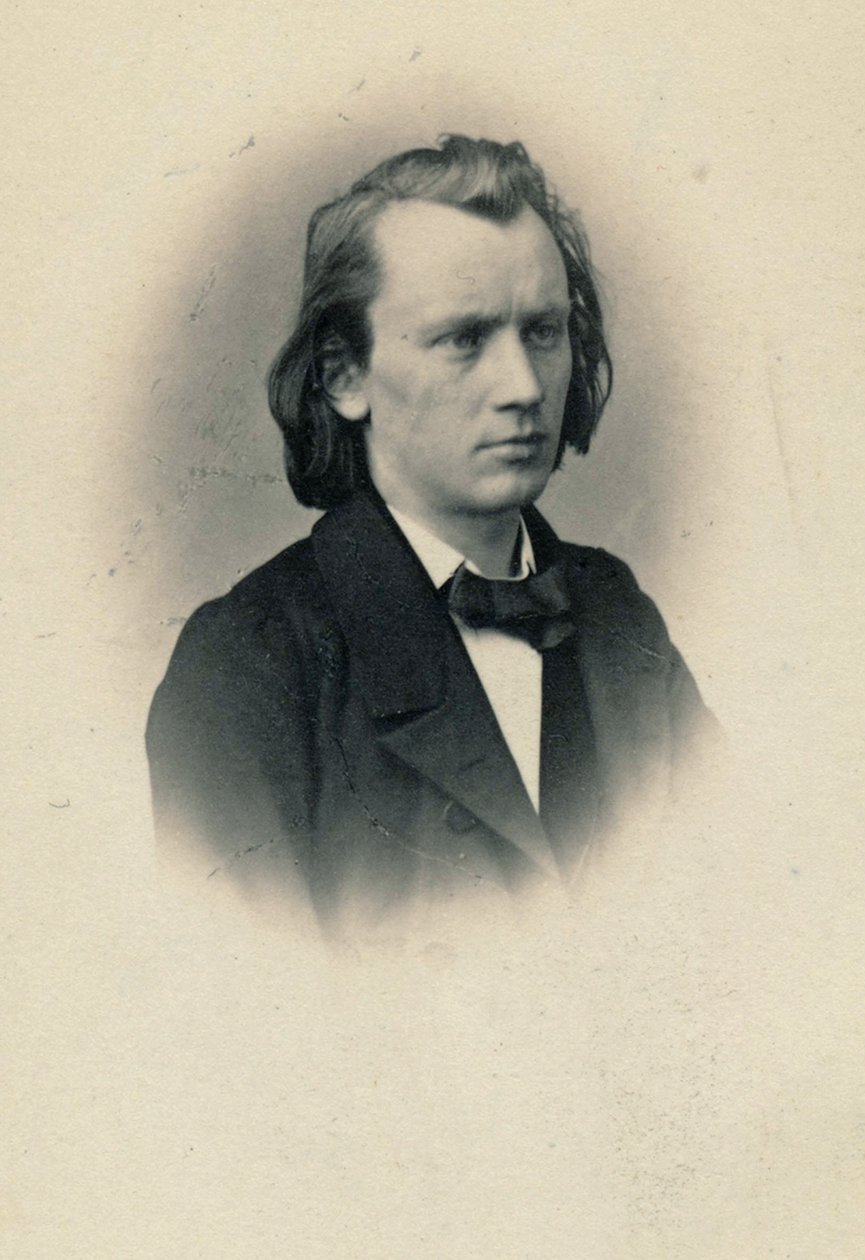 Retrato do compositor Johannes Brahms 1833-1897, ca 1863. de Josef Löwy