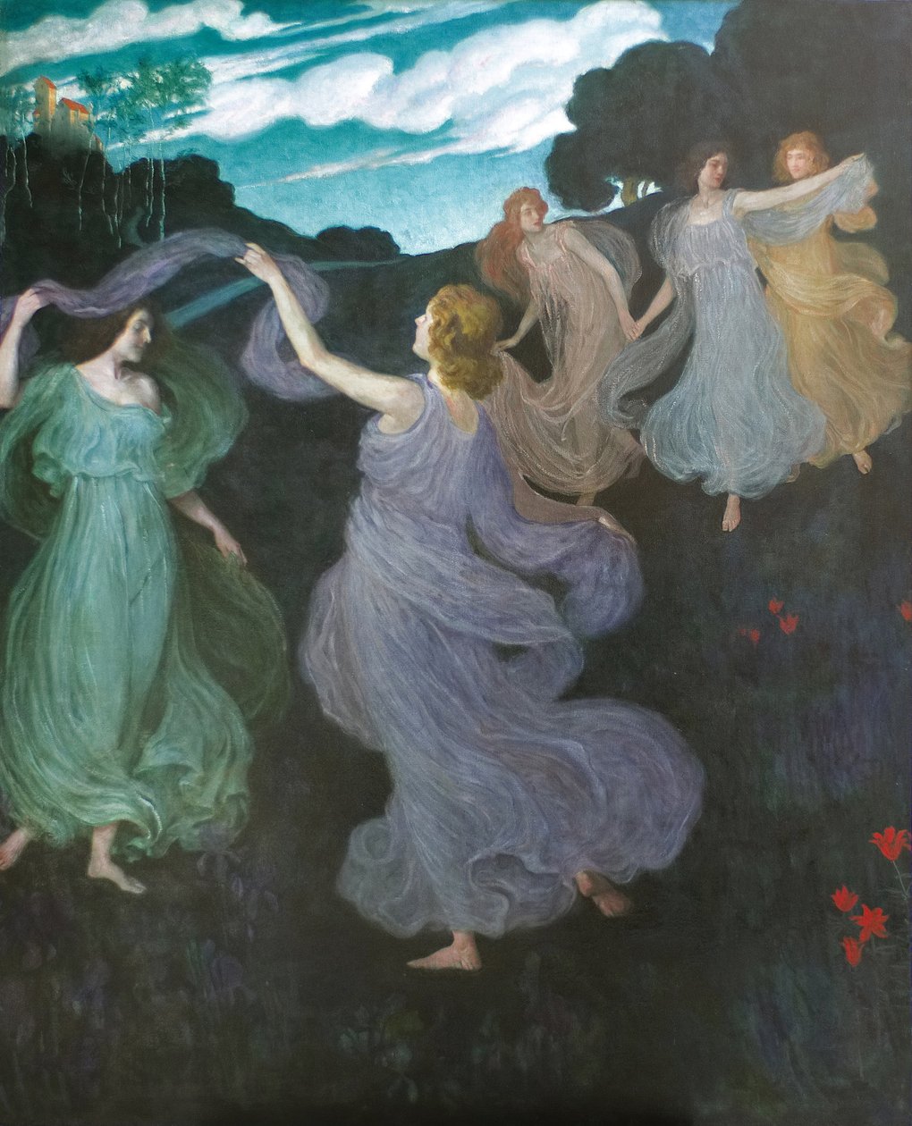 Dança dos Elfos, 1888-1889. de Josef Maria Auchentaller