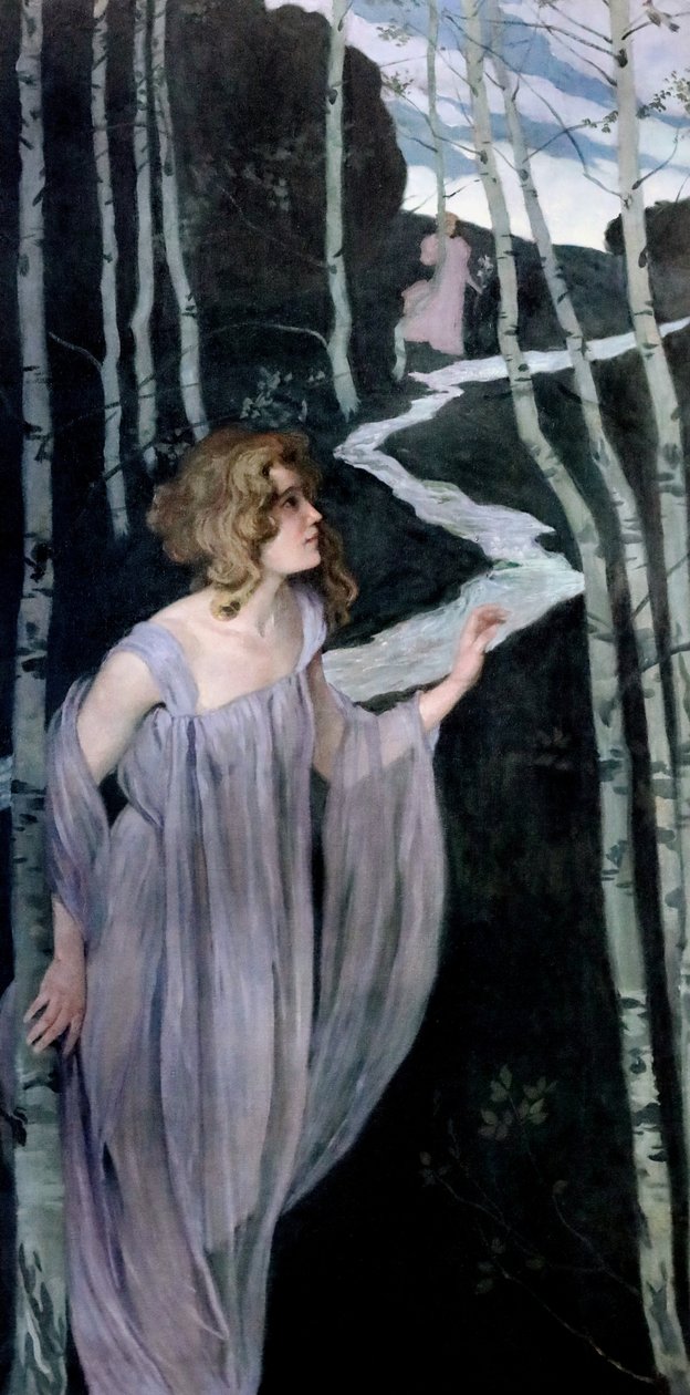 Elfo no riacho, 1888-1889. de Josef Maria Auchentaller