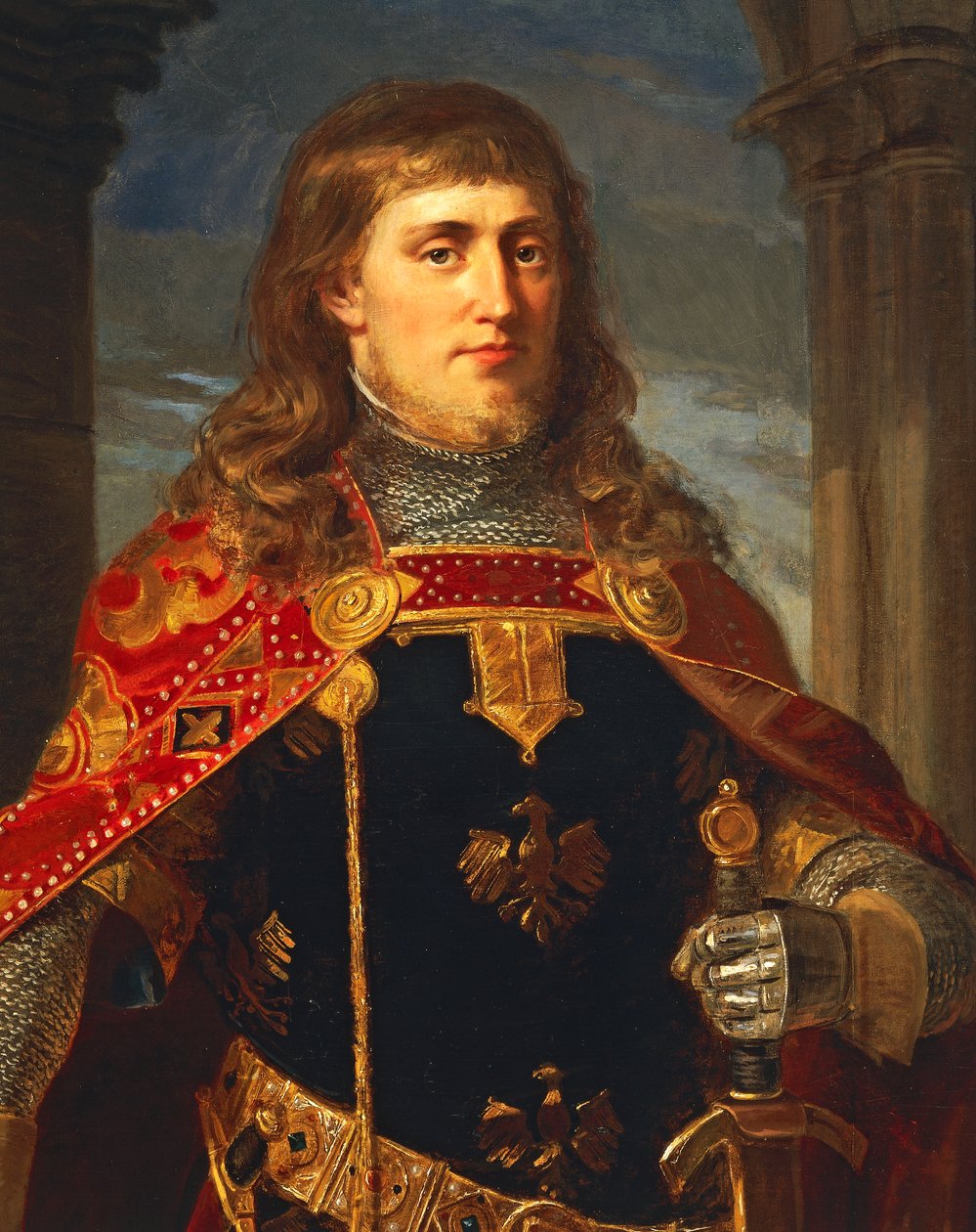 Retrato de Filipe IV da França, conhecido como Filipe, o Belo (Fontainebleau de Josef and Mayrhofer Friedrich Kiss