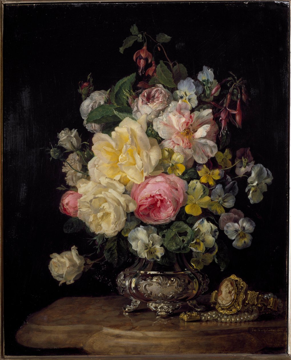 Natureza morta (óleo sobre tela de Josef Neugebauer