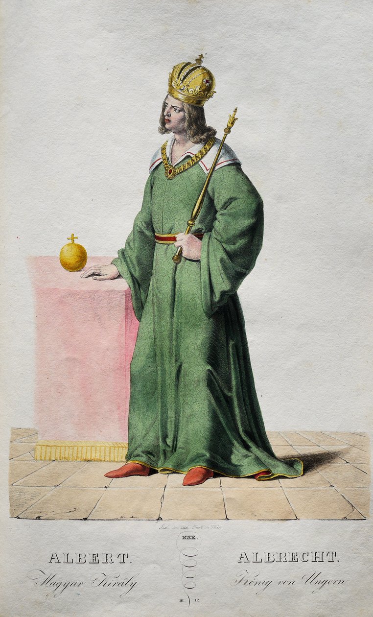 Alberto, o Magnânimo, 1397-1439, rei da Hungria e Croácia, 1828 de Josef Nikolaus Kriehuber