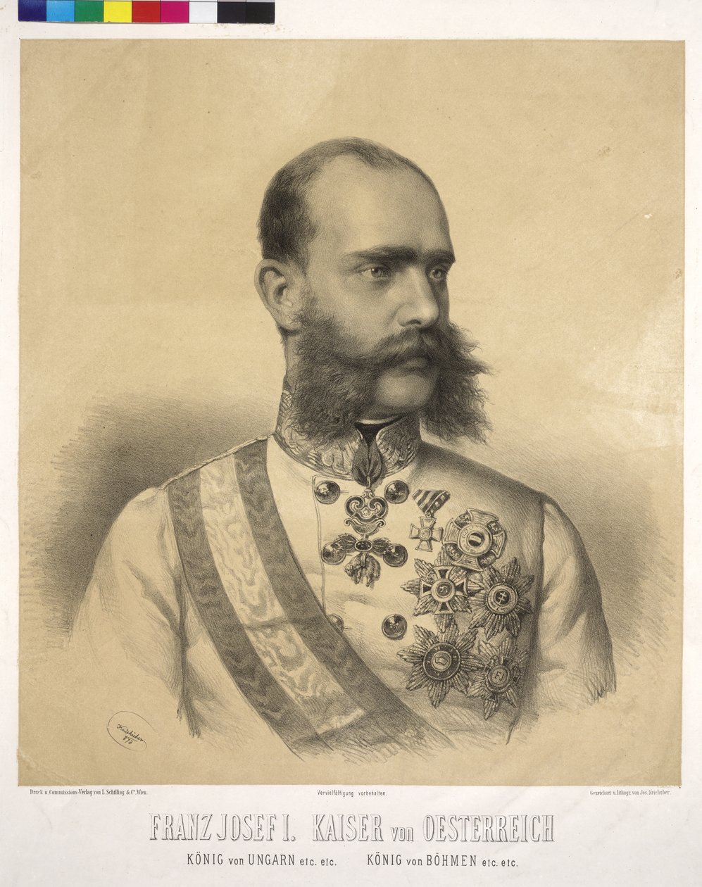 Imperador da Áustria Franz Joseph I de Josef Nikolaus Kriehuber