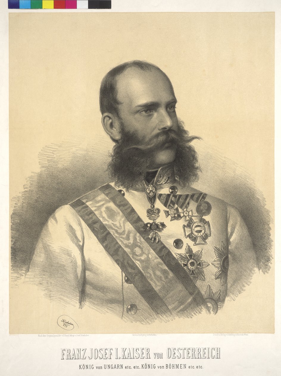 Imperador da Áustria Franz Joseph I de Josef Nikolaus Kriehuber