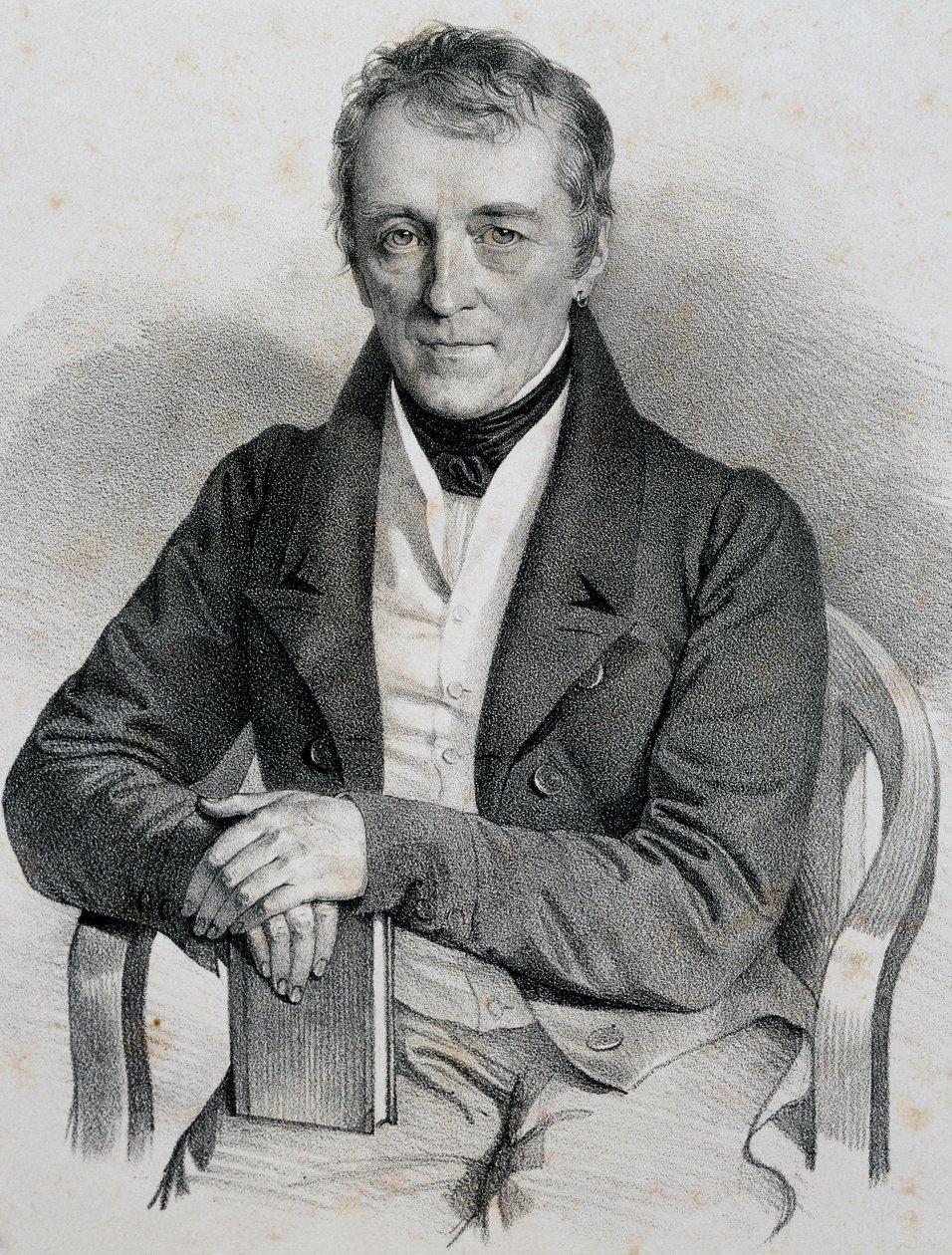 Retrato de Georg Friedrich Treitschke (Augsburg, Alemanha) de Josef Nikolaus Kriehuber
