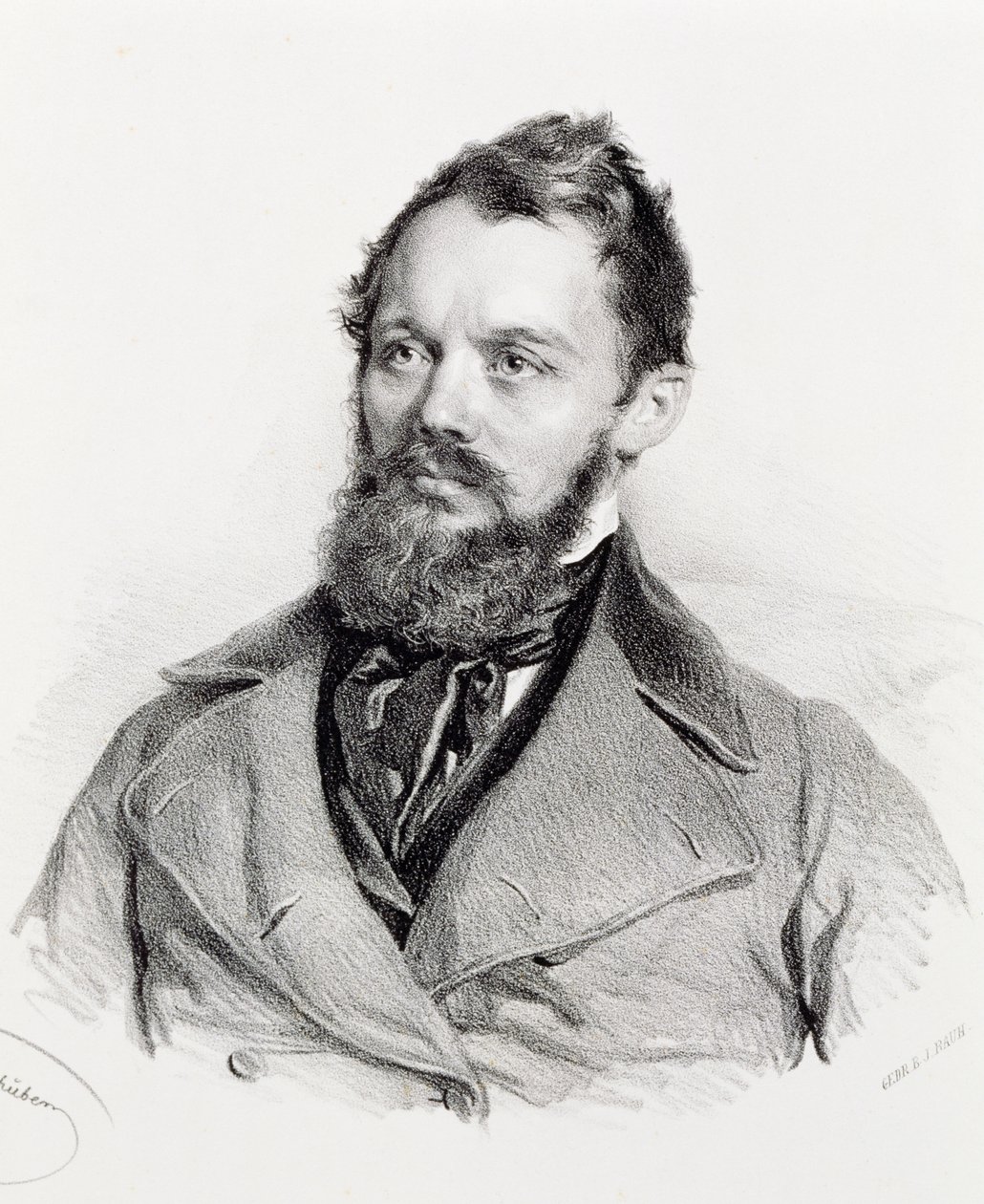 Retrato de Heinrich Laube (Sprottau de Josef Nikolaus Kriehuber
