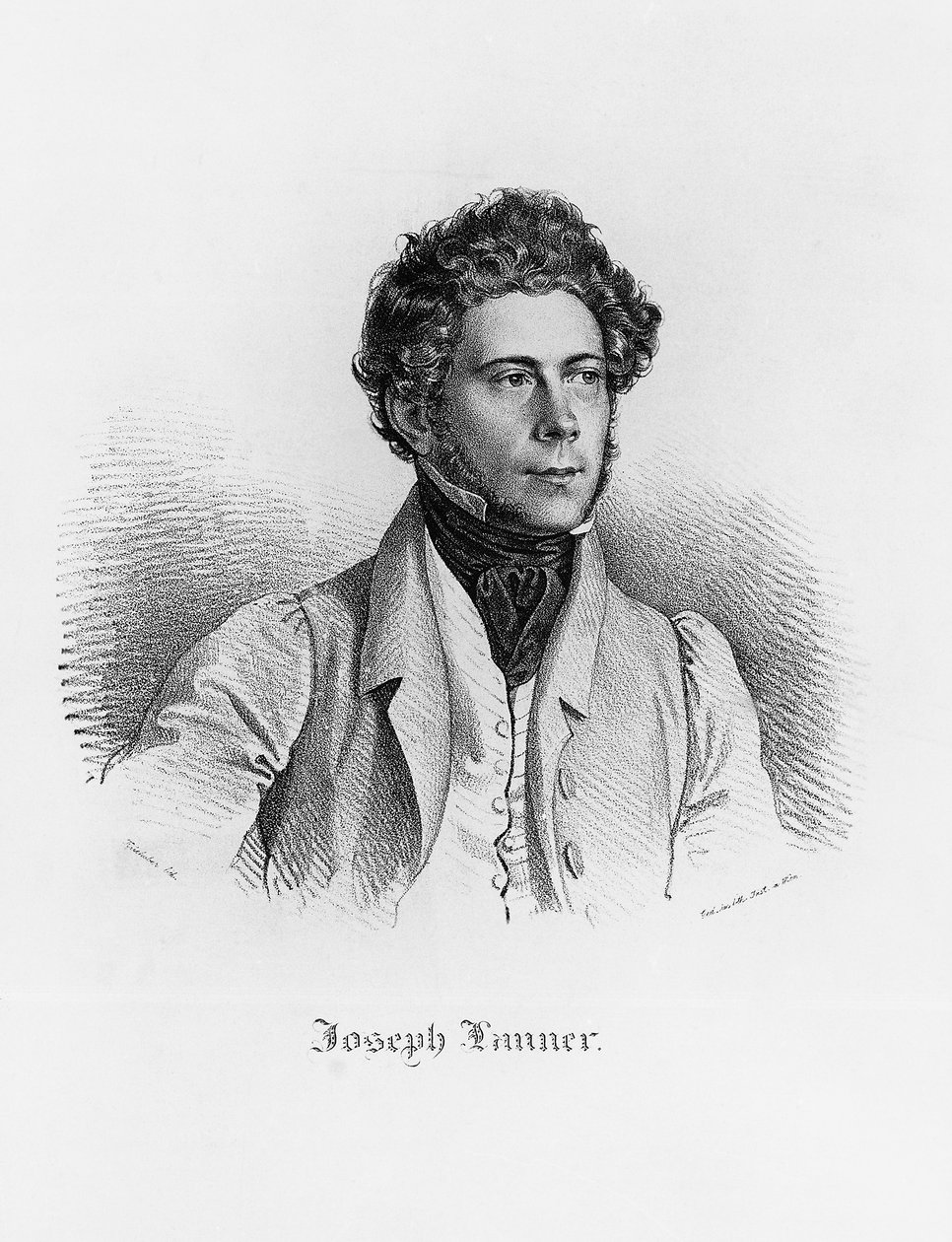 Retrato de Josef Franz Karl Lanner (Viena) de Josef Nikolaus Kriehuber