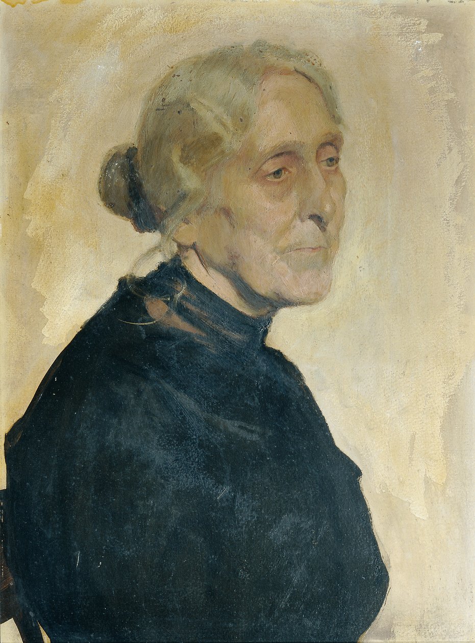 Retrato de uma senhora idosa de Josef Wawra