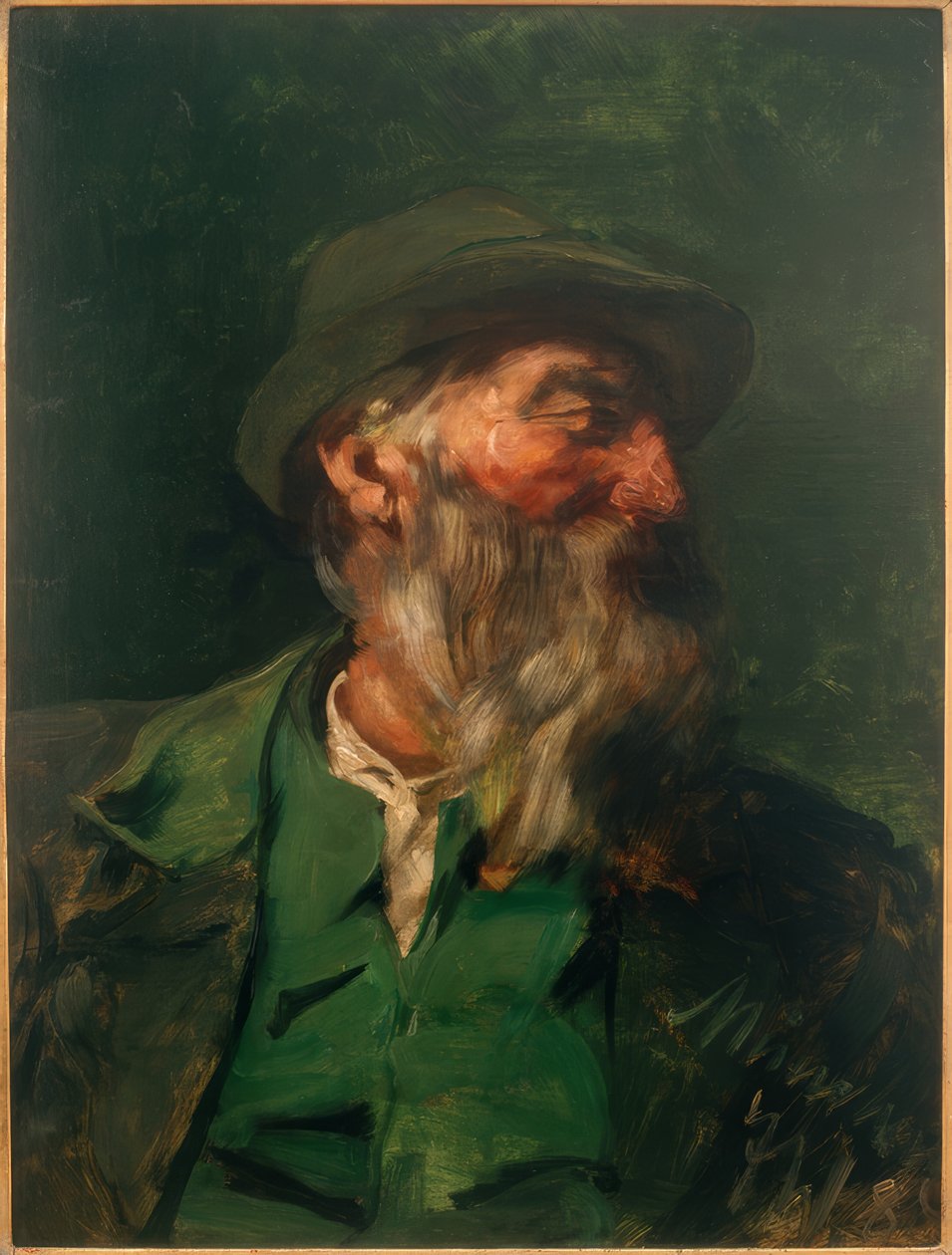 Retrato de um Caçador em Meio Perfil de Josef Wenglein