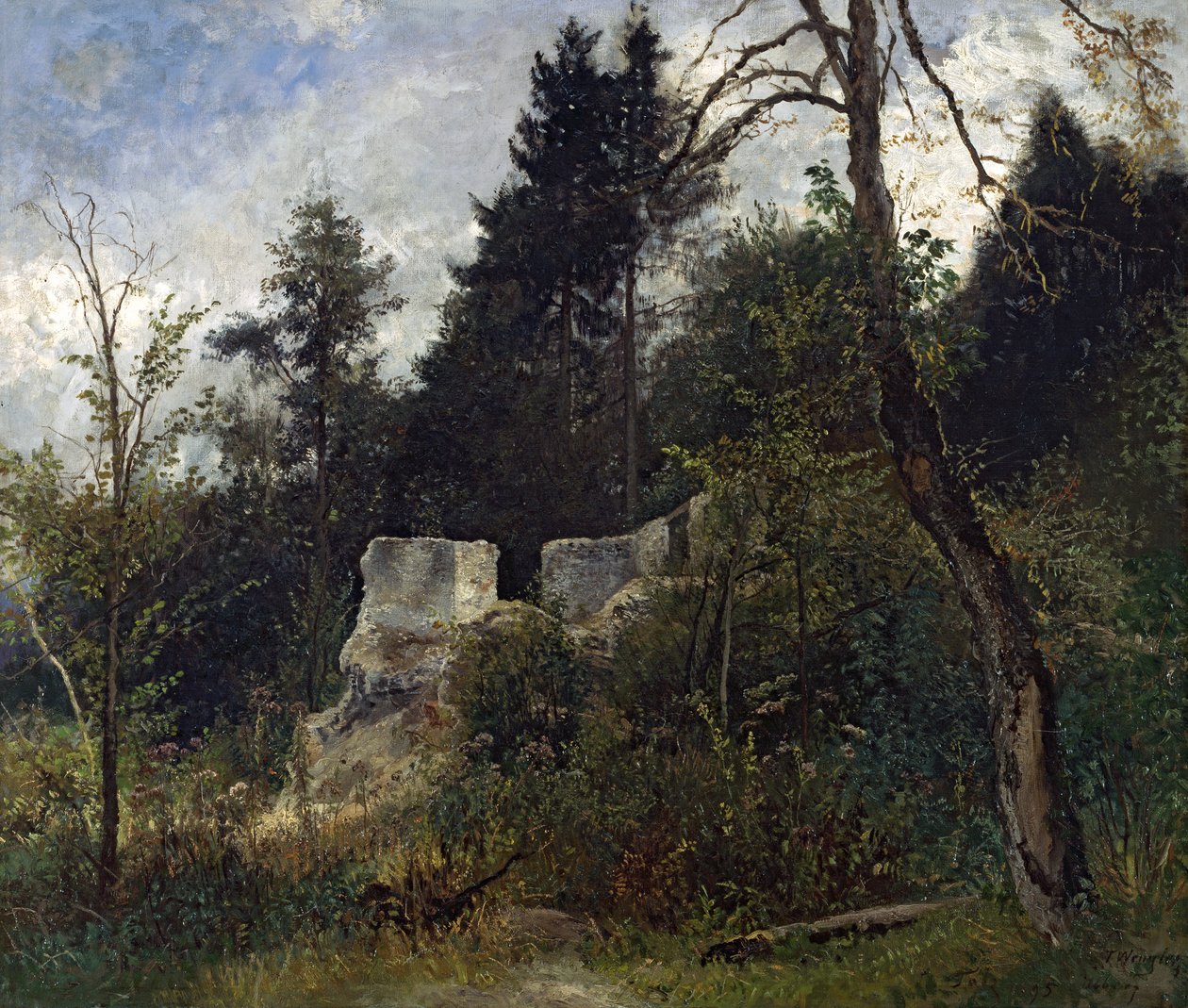 Paisagem com ruínas de Josef Wenglein