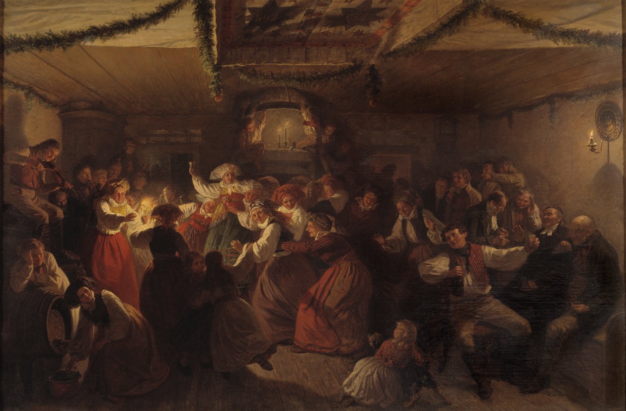 O casamento em Vingåker, 1857. de Josef Wilhelm Wallander