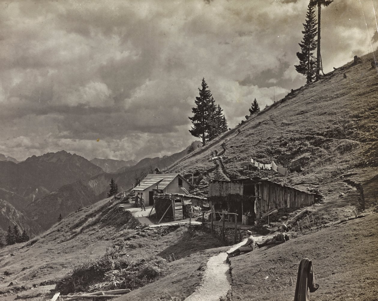 Álbum "Meine weltkriegs - Erinnerungen South-West Front (Caríntia, Itália, Tirol do Sul) (My world war - memories of the South-Western Front in Carinthia, Italy, Trentino-Alto Adige) 31/03/1915-12/11/1918 - Josef Zohles Wien ": quartel militar no Al de Josef Zohles