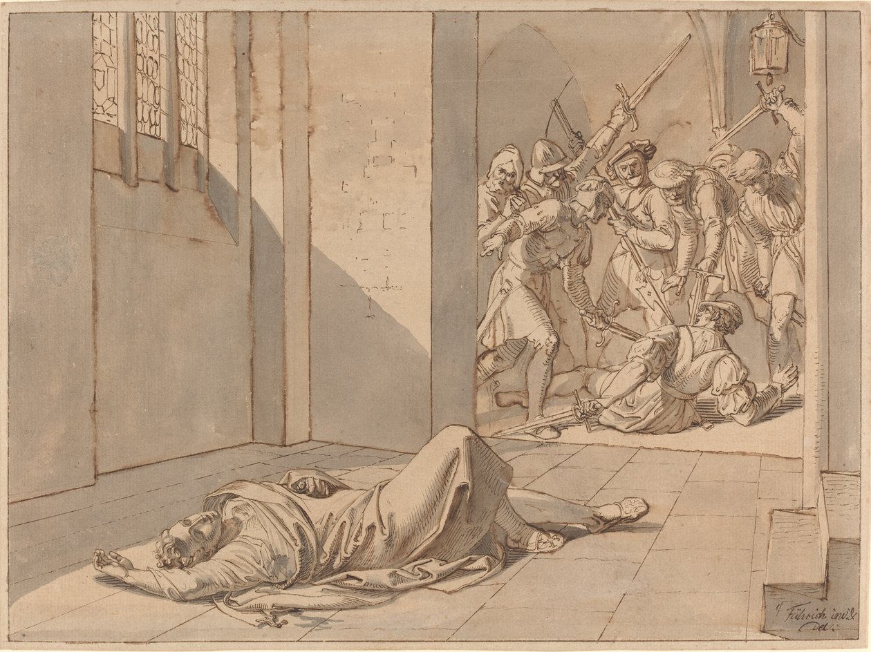O Assassinato do Rei Wenzel III de Josef von Führich