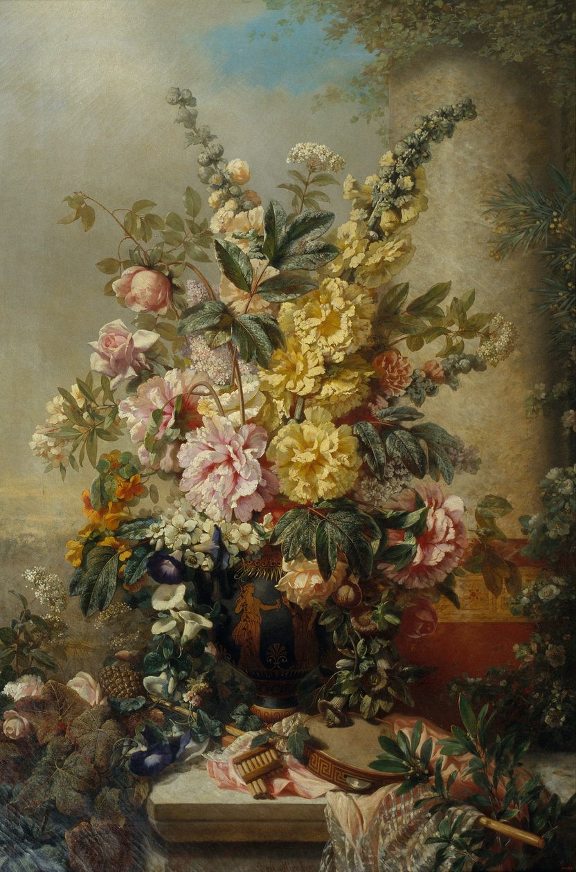 Grande vaso com flores de Josep Mirabent