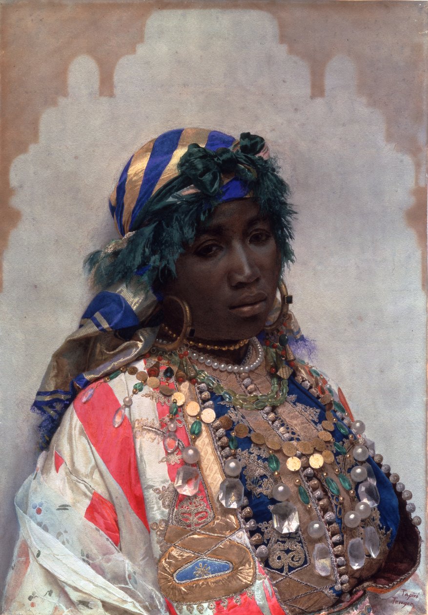 Uma beleza tangerina, c.1876 (wc no papel) de Josep Tapiro Baro