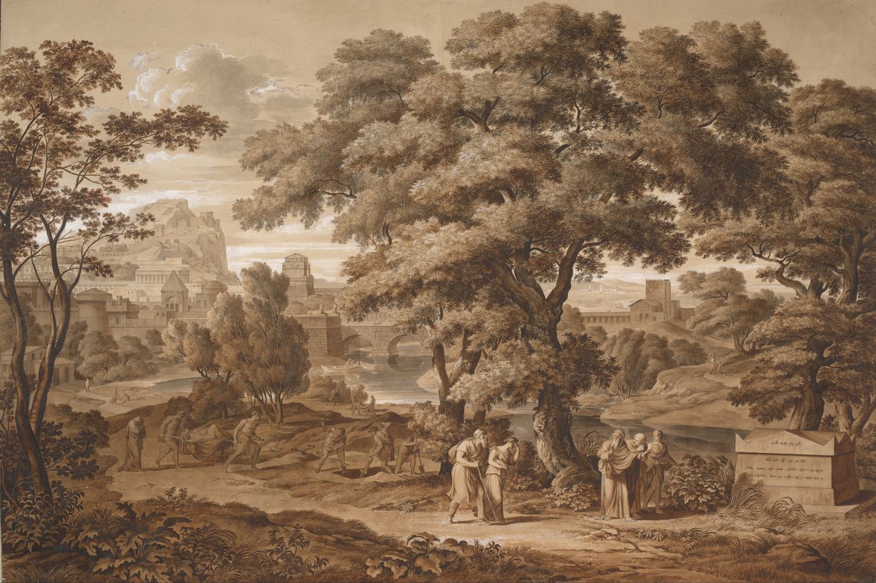 Édipo e Antígona saem de Tebas, 1797 de Joseph Anton Koch