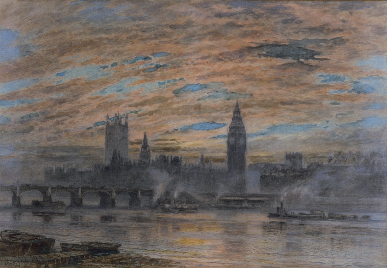 Westminster do Surrey Bank, 1922 de Joseph Severn