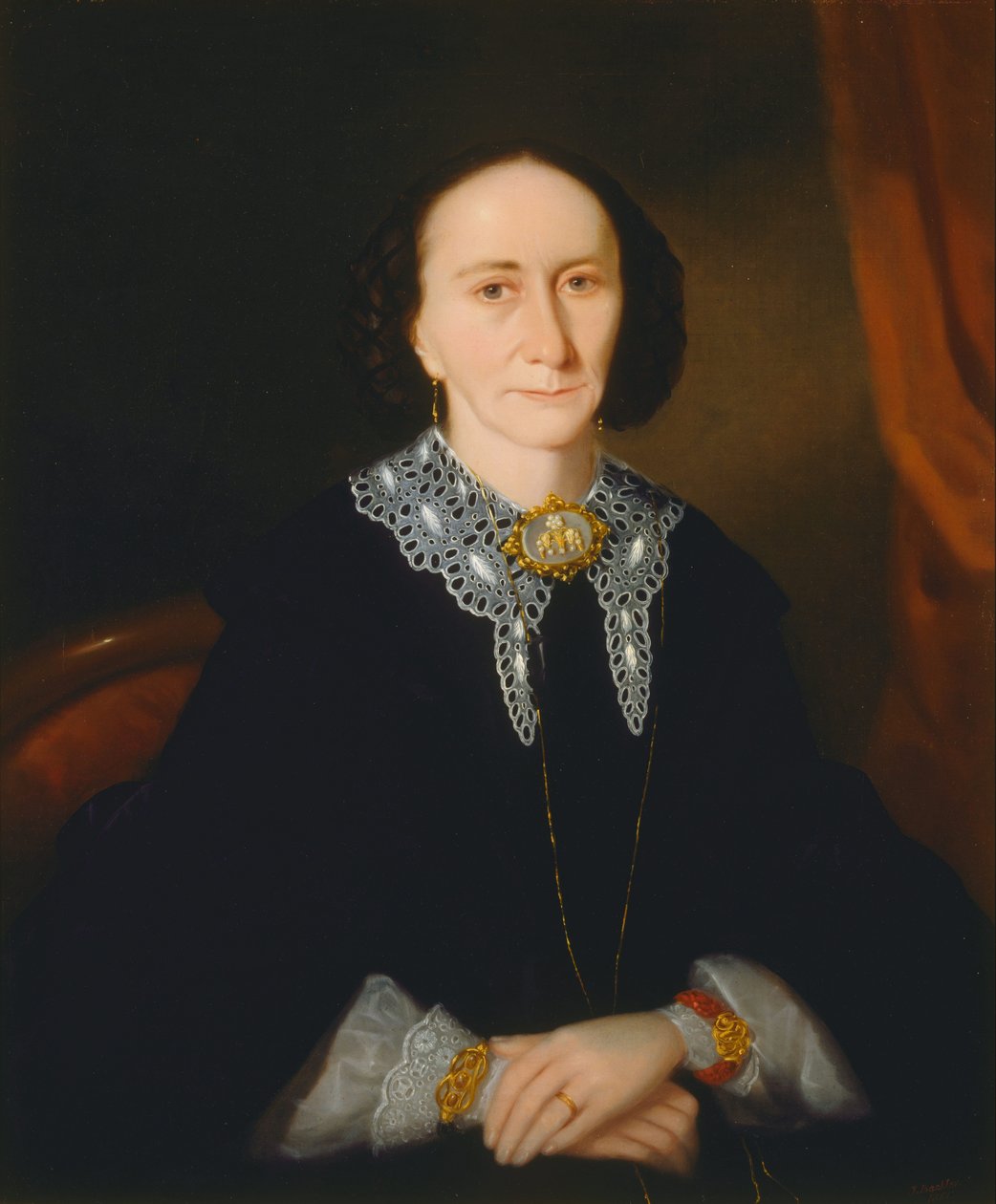 Retrato de uma mulher (Elizabeth Collins) de Joseph Backler