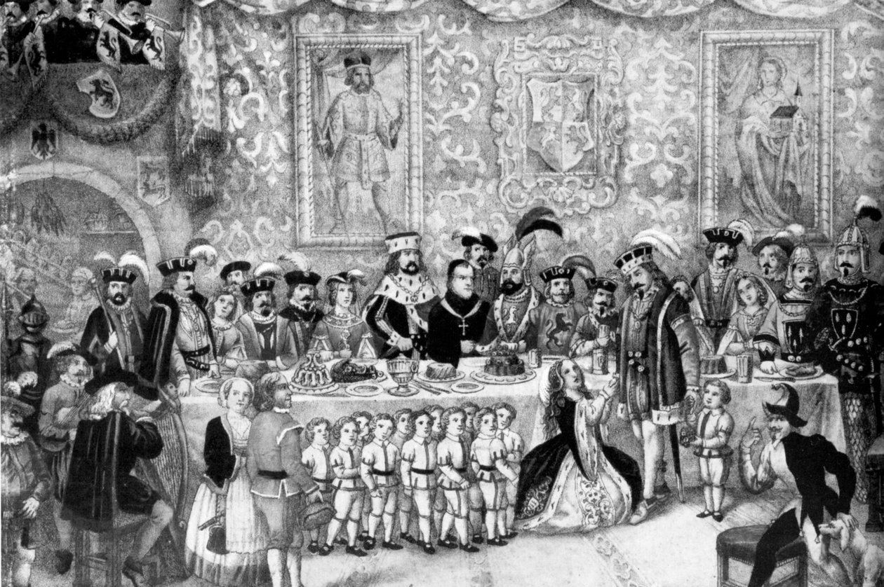 Welfensage, performance como peça carnavalesca em 3 de março de 1862 de Joseph Bayer