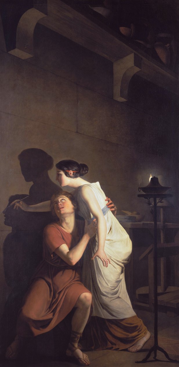 Invenção da Arte do Desenho de Joseph Benoît Suvée