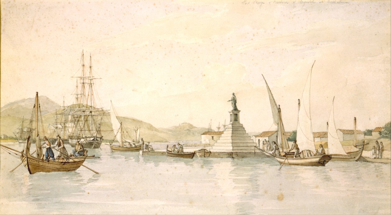 Vista, de, argostoli, ligado, a, ilha, de, Cephalonia de Joseph Cartwright