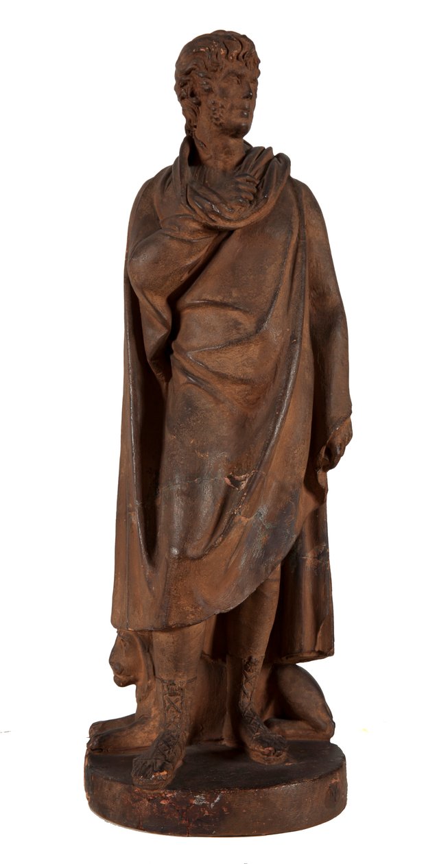Auto-retrato, para a decoração do seu túmulo no cemitério de Loyasse, Lyon, c.1810 (terracota) de Joseph Chinard