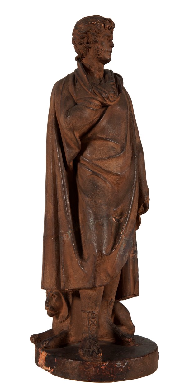 Auto-retrato, para a decoração do seu túmulo no cemitério de Loyasse, Lyon, c.1810 (terracota) de Joseph Chinard
