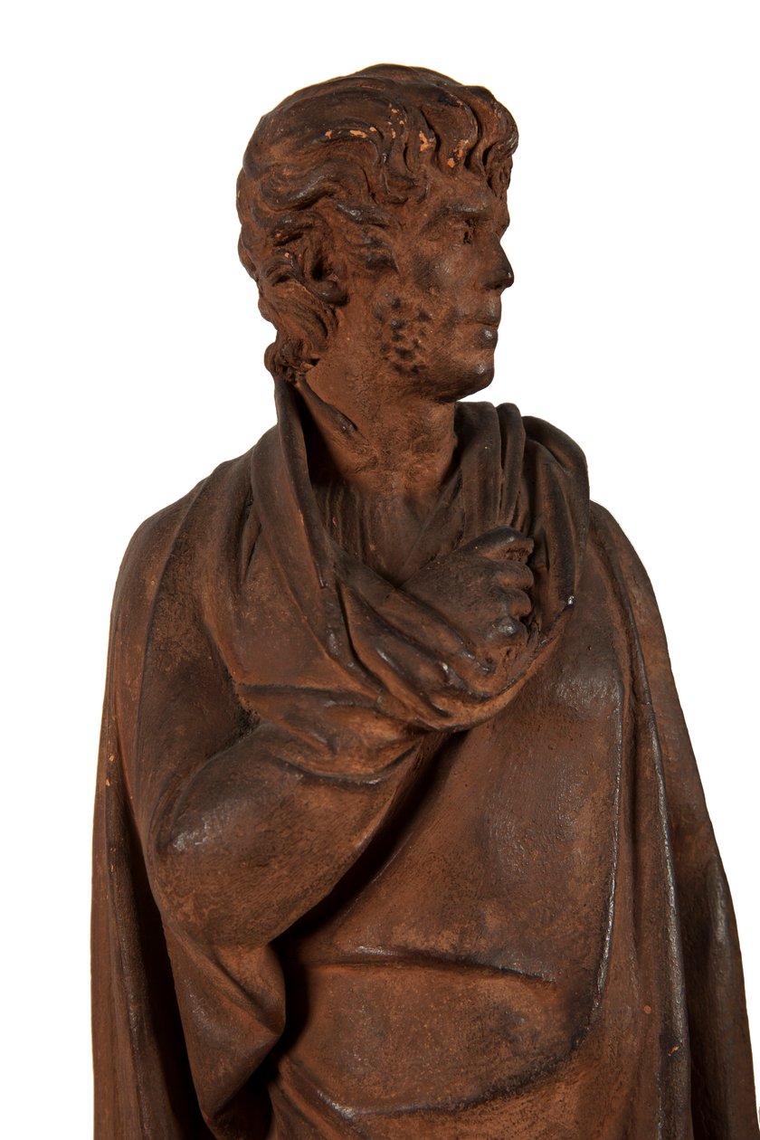 Auto-retrato, para a decoração do seu túmulo no cemitério de Loyasse, Lyon, c.1810 (terracota) de Joseph Chinard