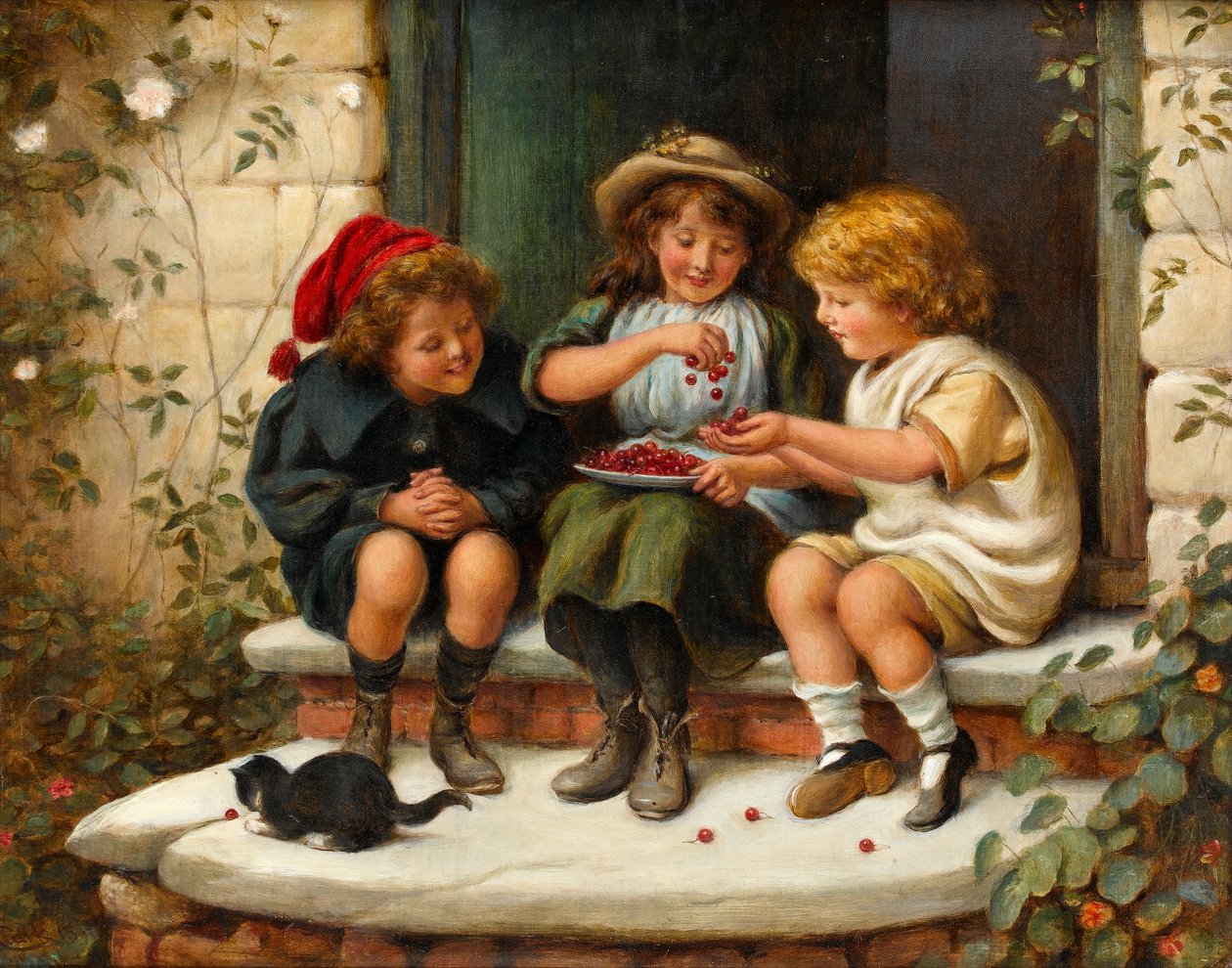 Compartilhando as cerejas, 1897 de Joseph Clark