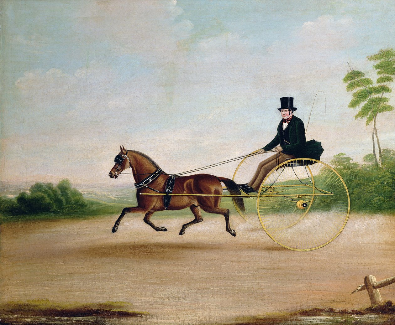 Estudo de um cavalheiro em um show de Joseph Clark