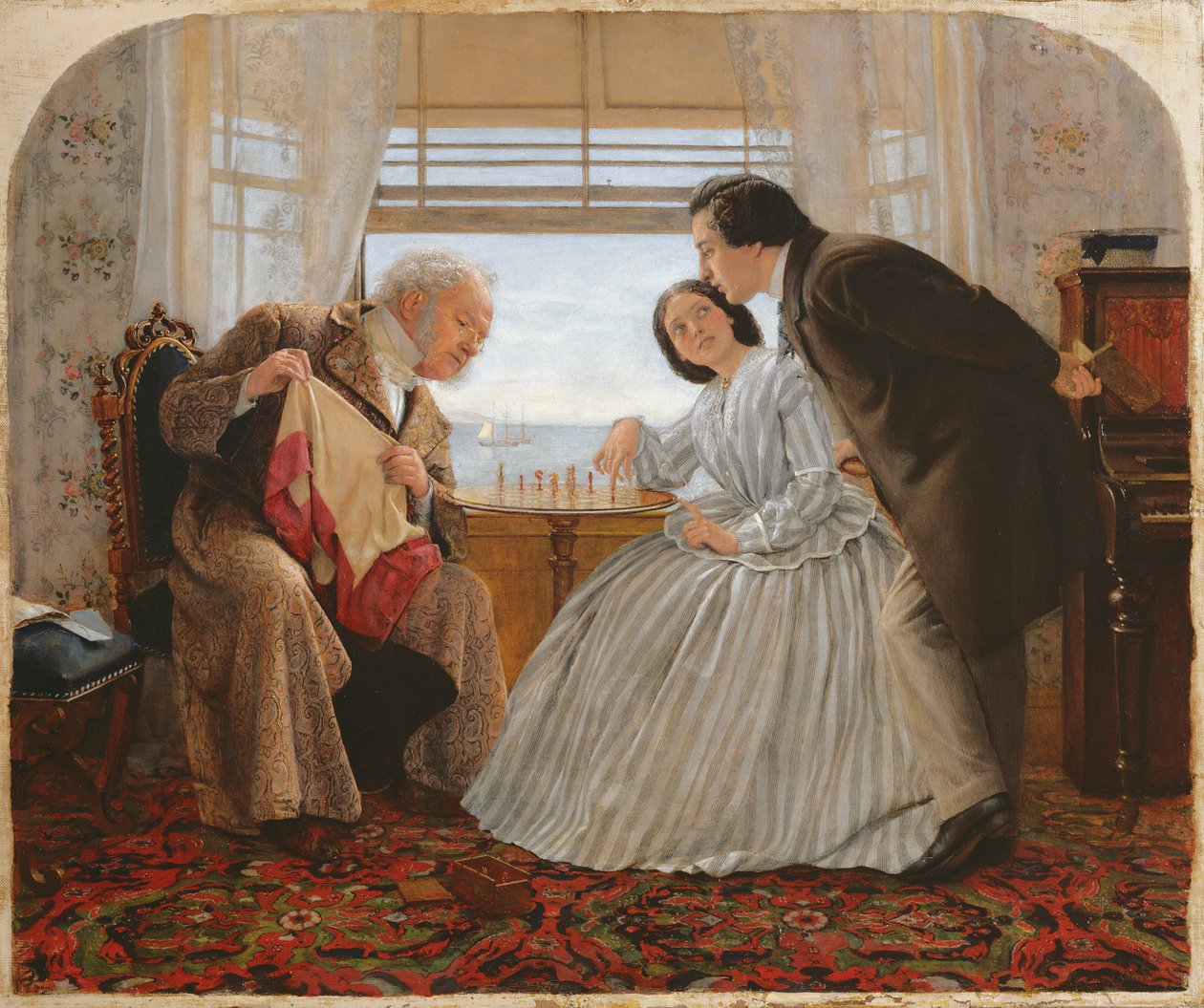 Os jogadores de xadrez, 1860 de Joseph Clark