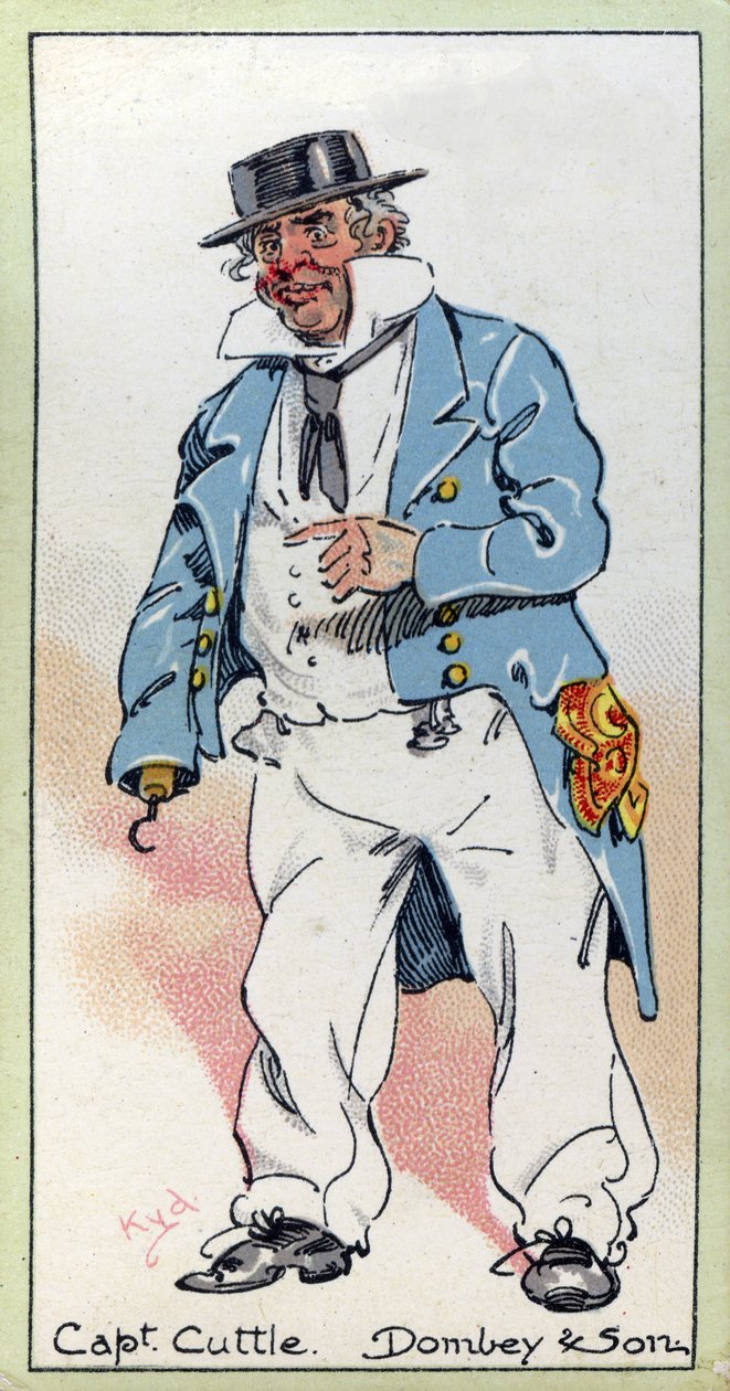 Capitão Cuttle, de &39;Dombey und Son&39;, de Charles Dickens, 1923 de Joseph Clayton Clarke