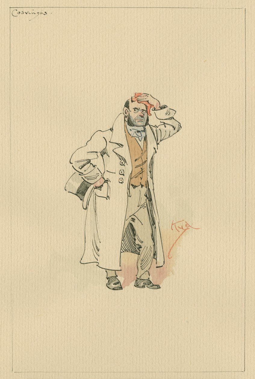 Coavinses, c.1920s (caneta e tinta com wc no papel) de Joseph Clayton Clarke