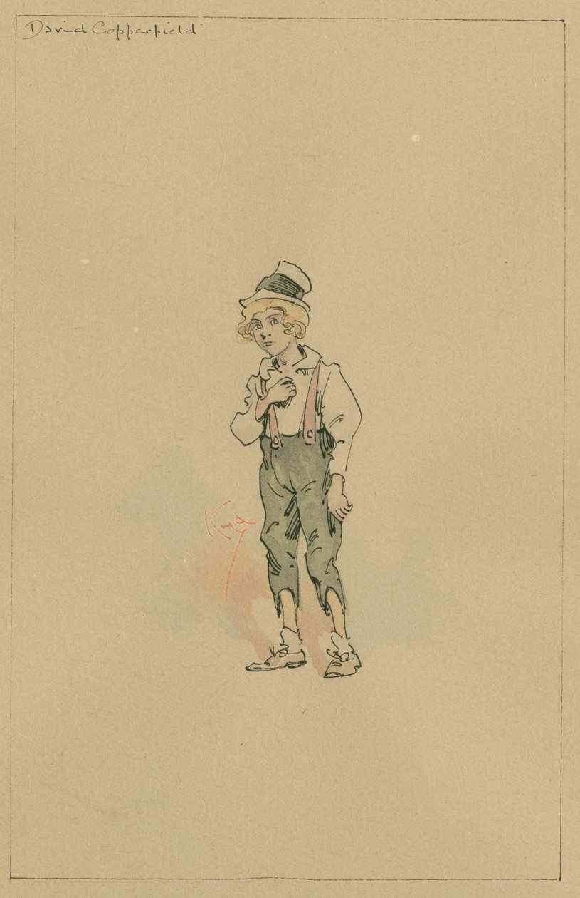David Copperfield, c.1920s (caneta e tinta com wc no papel) de Joseph Clayton Clarke