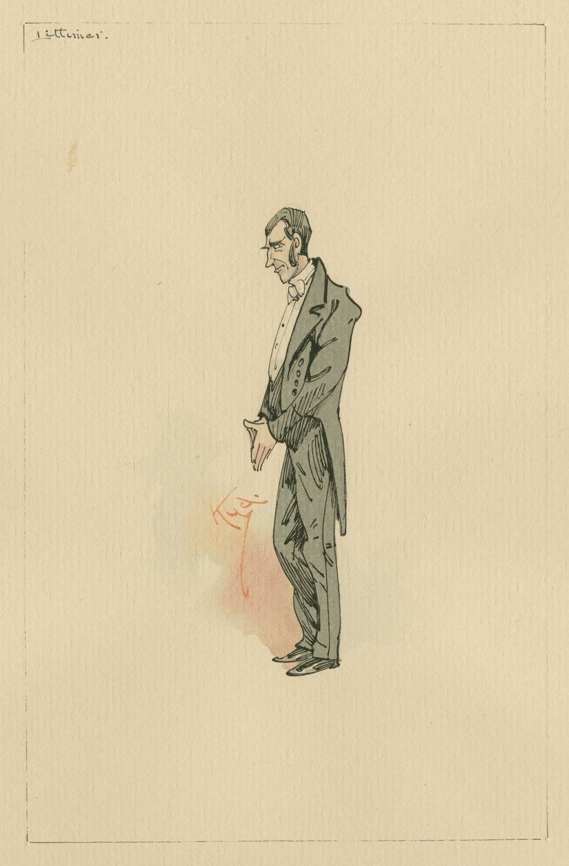 Littimer, c.1920s (caneta e tinta com wc no papel) de Joseph Clayton Clarke