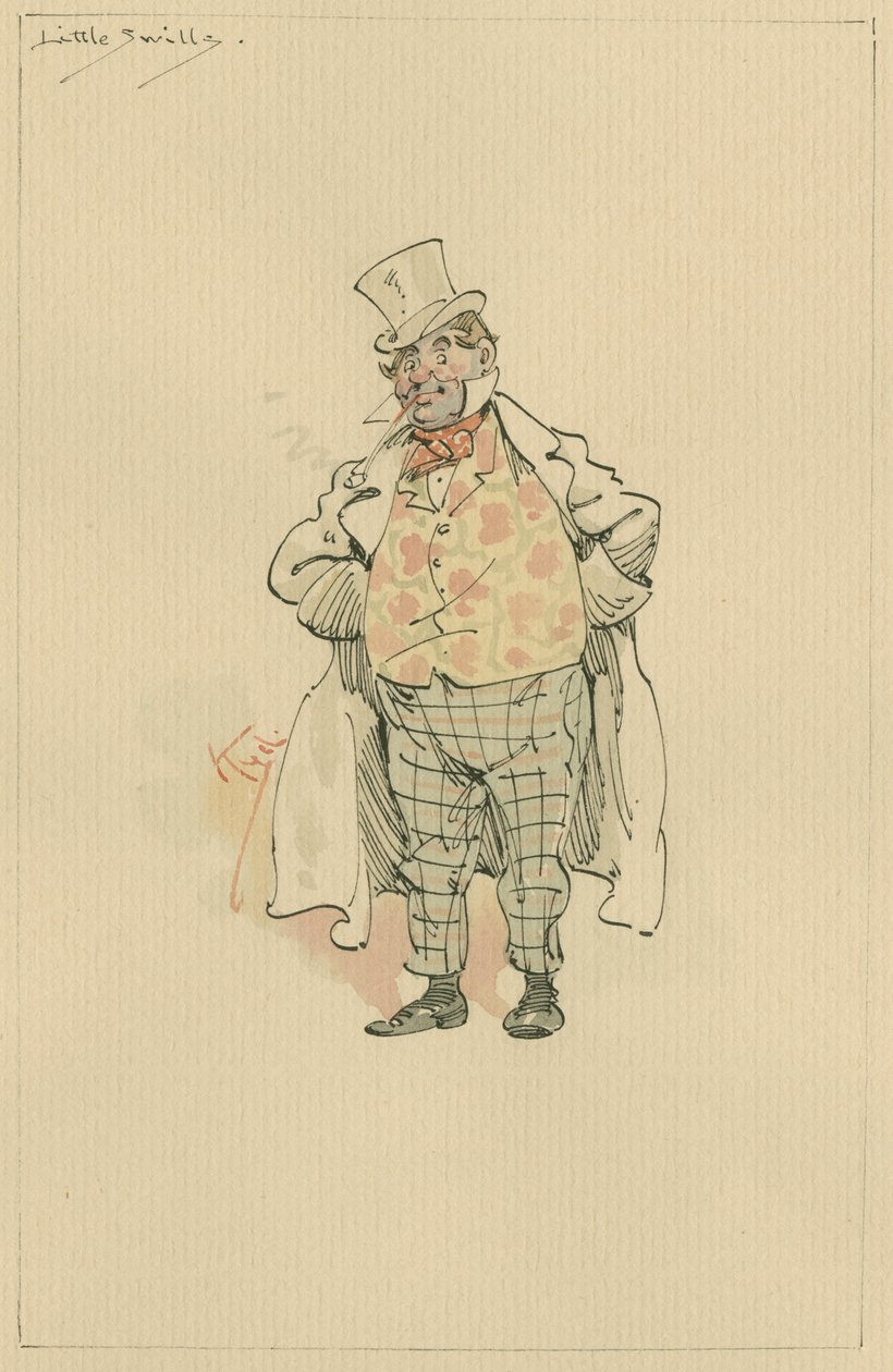 Little Swills, c.1920s (caneta e tinta com wc no papel) de Joseph Clayton Clarke