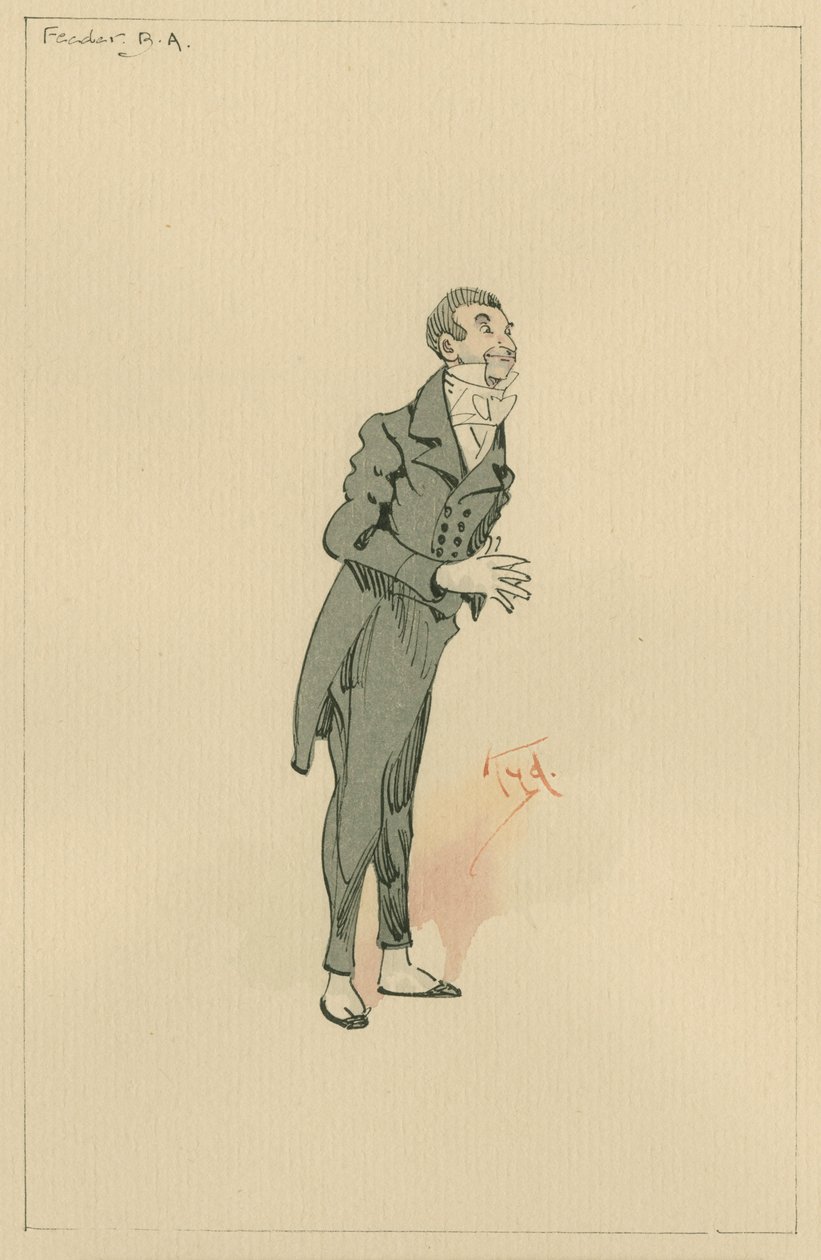 Sr. BA Feeder, c.1920s (caneta e tinta com wc no papel) de Joseph Clayton Clarke