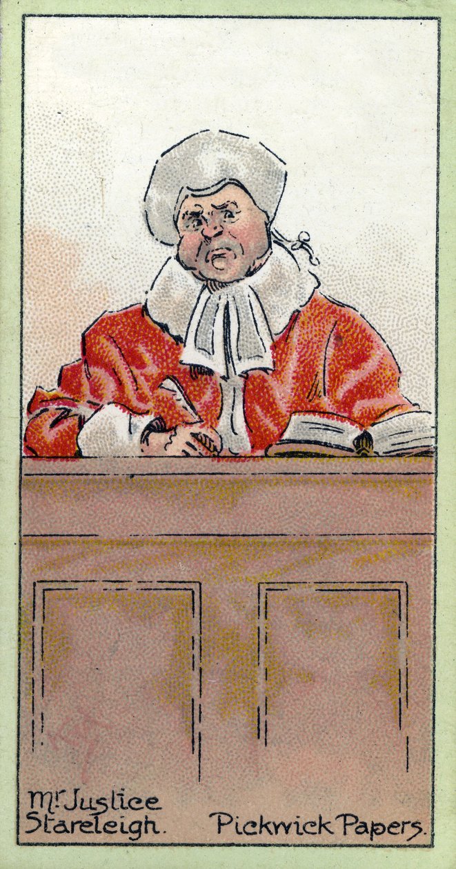 Sr. Justice Stareleigh, de &39;The Pickwick Papers&39; de Charles Dickens, 1923 de Joseph Clayton Clarke