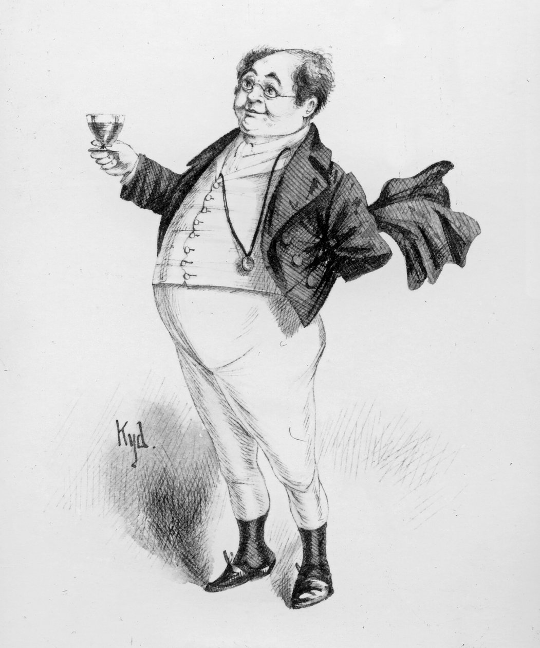 Mr. Pickwick, personagem de &39;The Pickwick Papers&39; de Charles Dickens de Joseph Clayton Clarke