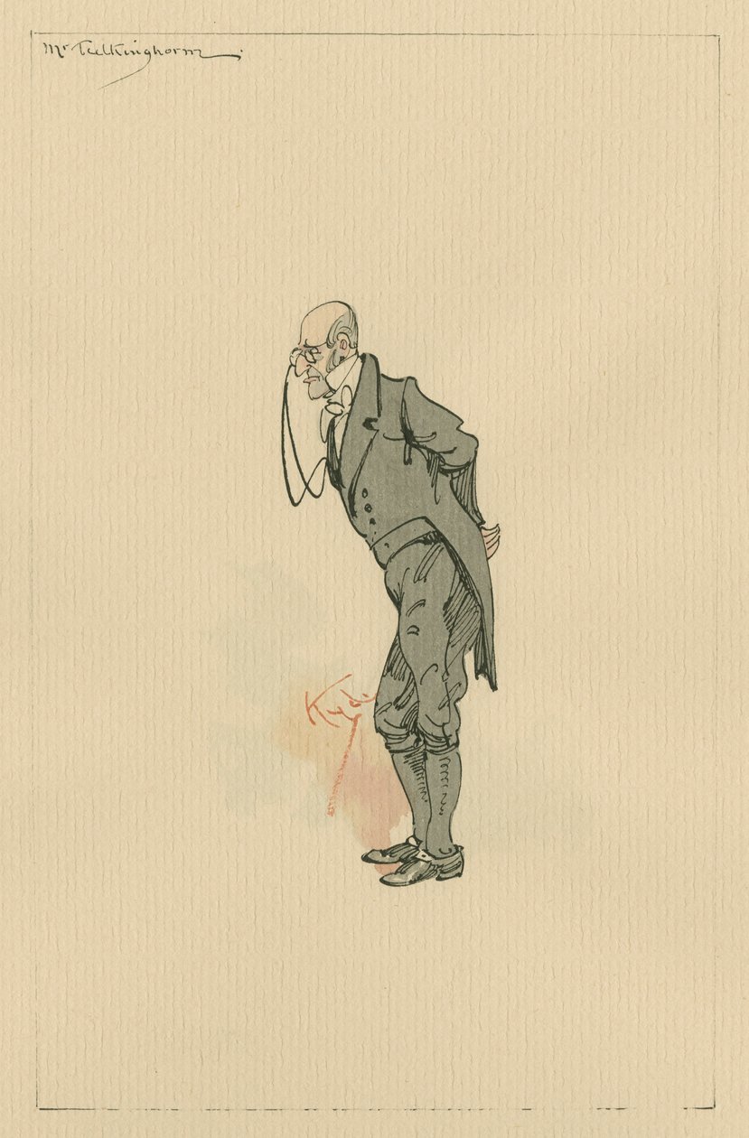 Sr. Tulkinghorn, c.1920s (caneta e tinta com wc no papel) de Joseph Clayton Clarke