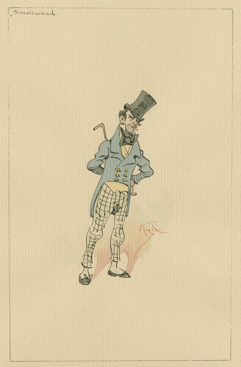 Smallweed, c.1920s (caneta e tinta com wc no papel) de Joseph Clayton Clarke
