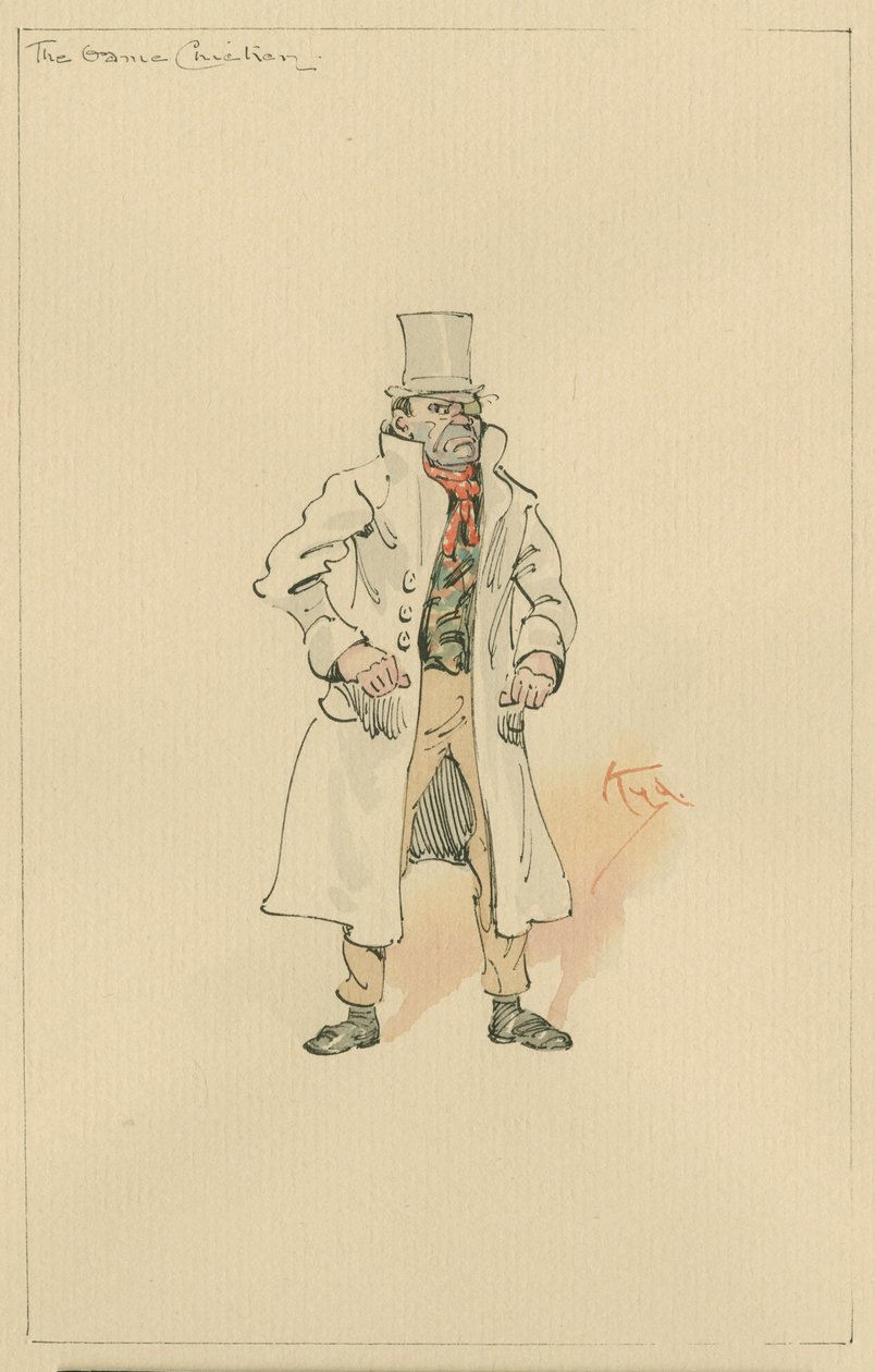 The Game Chicken, c.1920s (caneta e tinta com wc no papel) de Joseph Clayton Clarke